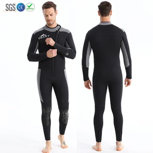 SBART Premium 1.5mm 3mm Neoprene Wetsuit Custom Chest Zip Long Sleeve Diving Suit for Men Surfing Snorkeling Swimming
