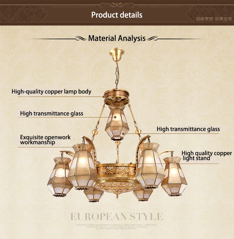 Luxury Branch Copper Chandelier Handmade