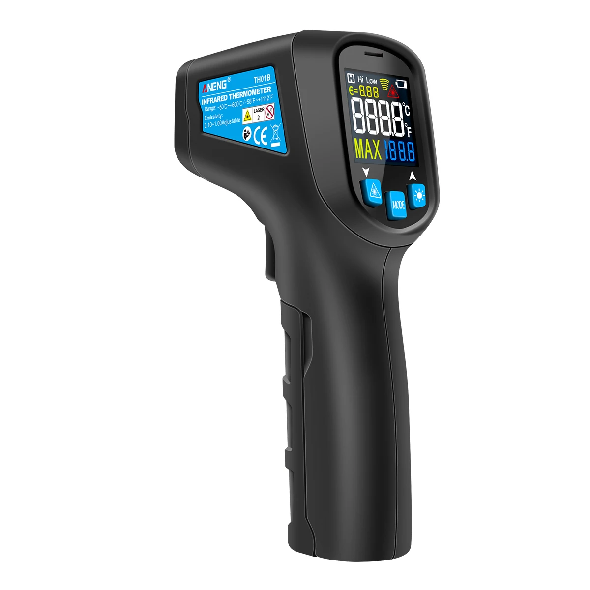Infrared laser thermometer-meter and temperature detection 