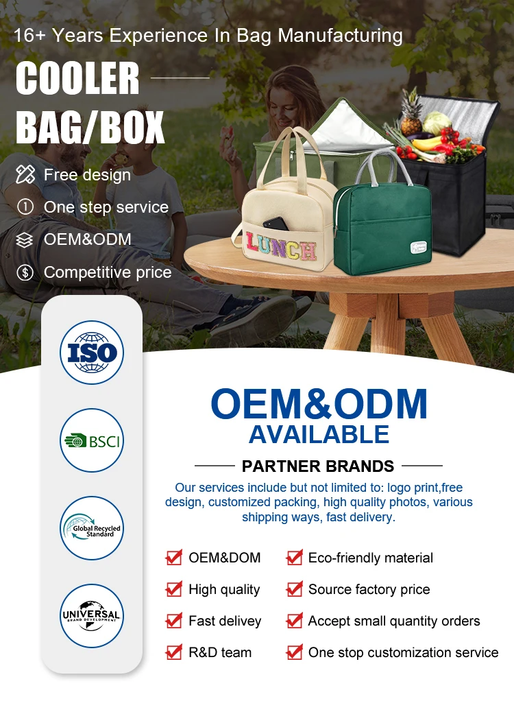 Custom Logo Print Non Woven Food Delivery Aluminum Foil Thermal Insulated Tote Lunch Bag Grocery Shopping Insulated Cooler Bag details