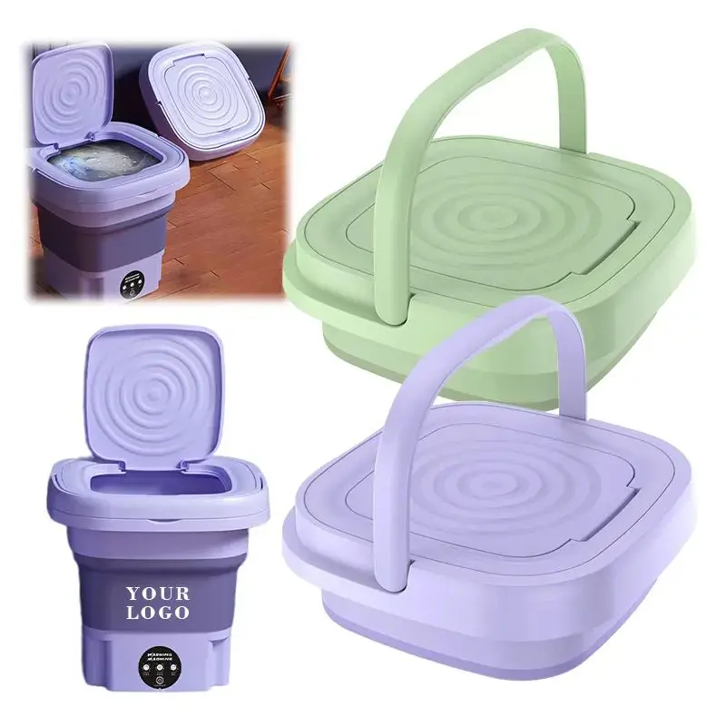 Hot Selling  Portable Washing Machine 8L High Capacity Mini Washer Foldable Washing Machine with 3 Modes  Half Automatic Washt