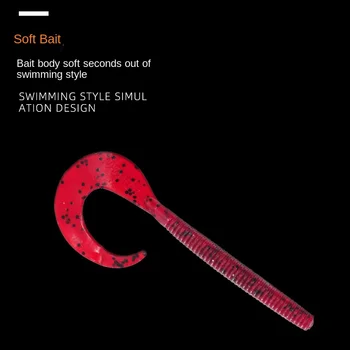 Lure Curl Tail Soft Bait 25g Multi-color Bionic Artificial Soft Bait for Bass Long-Cast Fishing Stainless Steel 10 Pack – Soft Lure – view 4