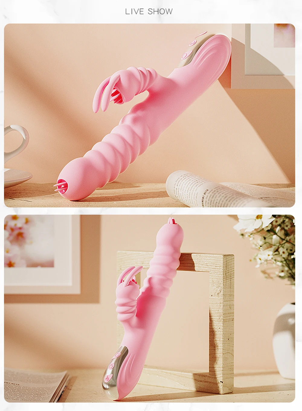 Tongue Licking Vibrating Dildo Rabbit Vibrator Telescopic Swing Heating  Pink Adult Product Sex Toys For Women Masturbator| Alibaba.com