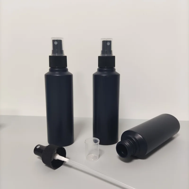 Factory Direct Empty 150ml HDPE Black Spray Plastic Bottle With Mist Sprayer