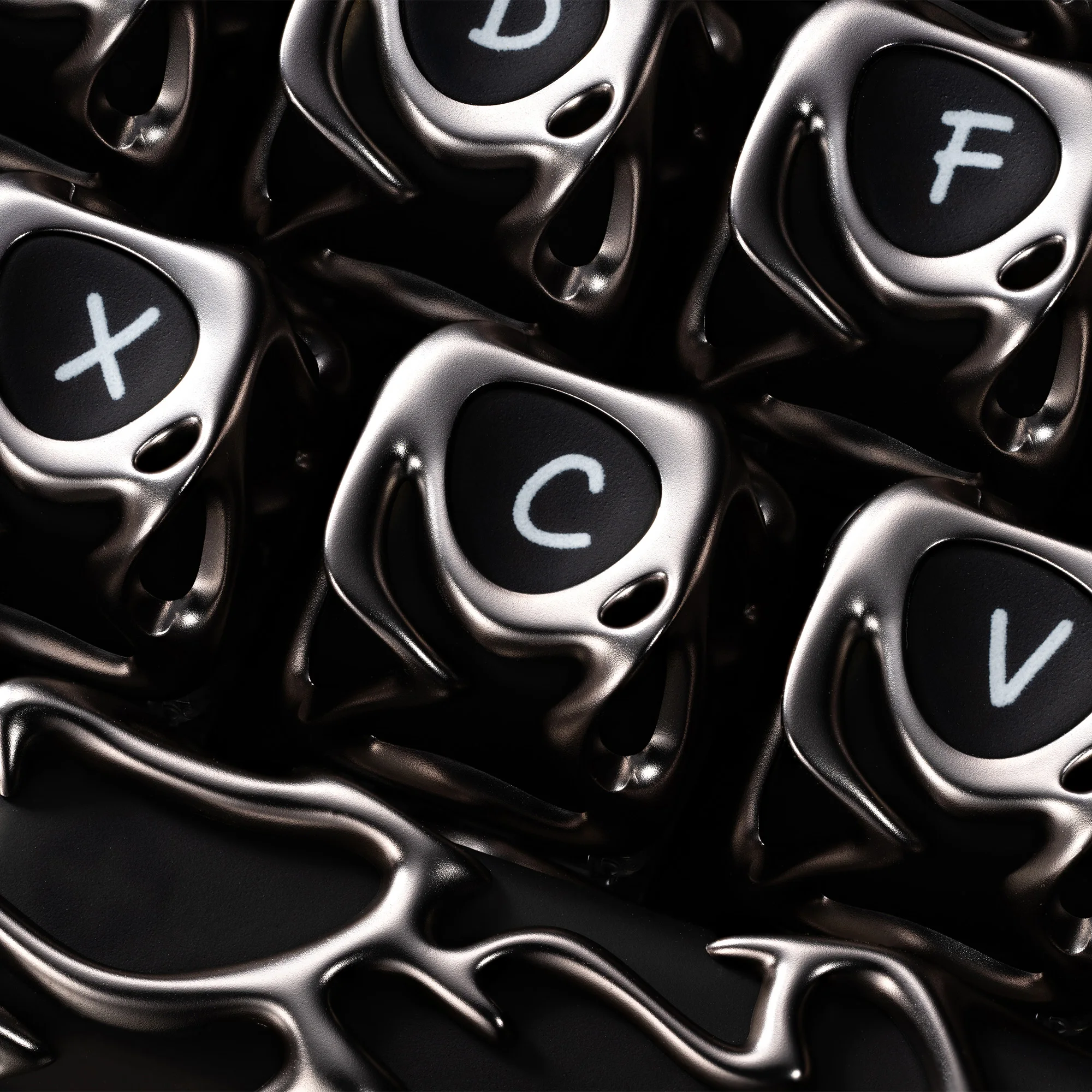 XVX Keycaps Venom Silver Gaming Mechanical Keyboard Keycap Set ABS