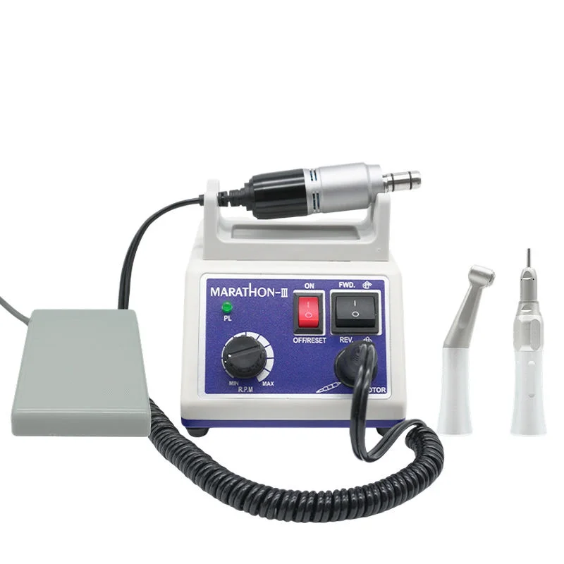 A OEM Dental Electric Micro Motor Supply Brush Micromotor AtMarathon N3 with 1:1 1:5 Implant Handpiece Straight Contra Angle