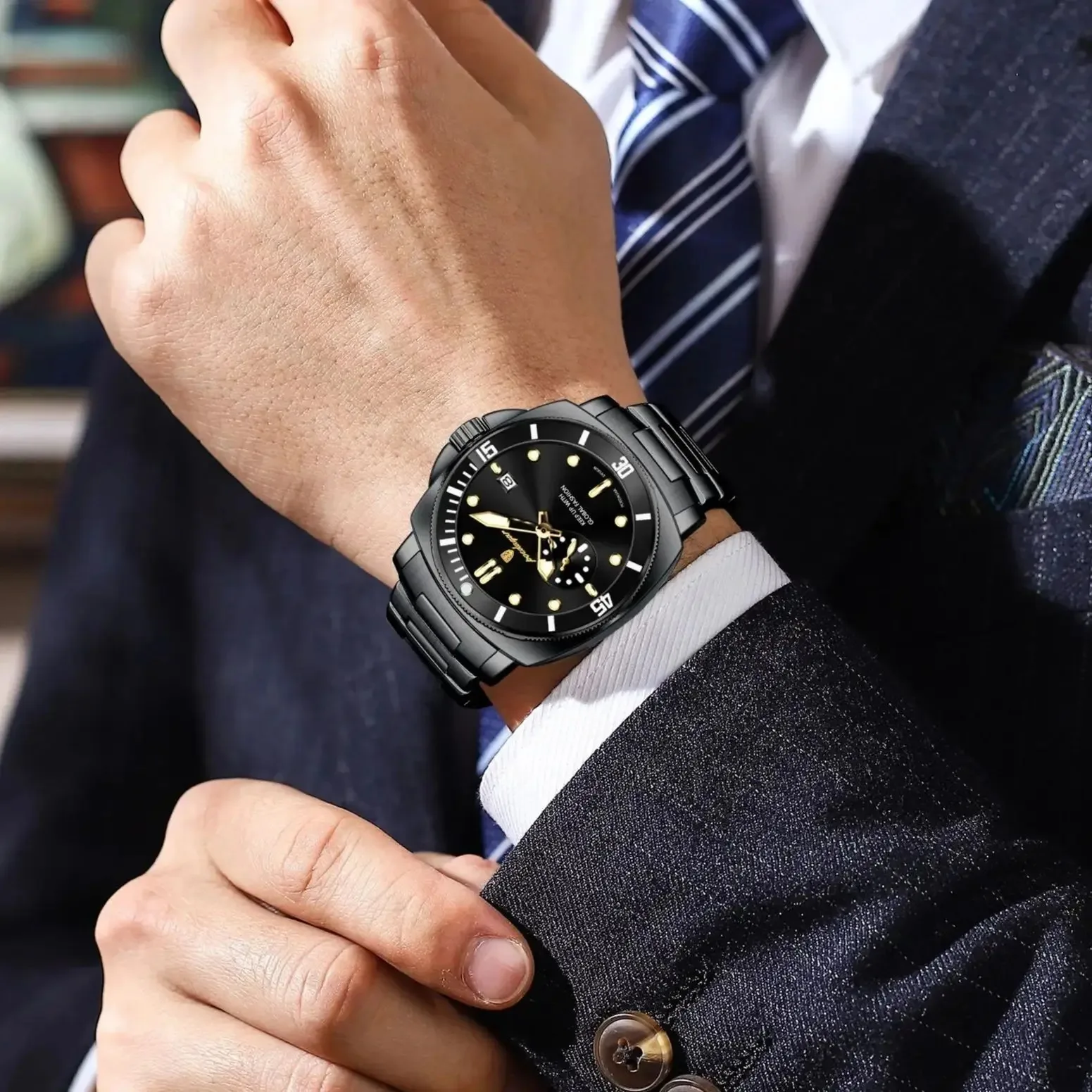 POEDAGAR 873 Top Original Fashion Wristwatch Luminous Waterproof Date Classic Men's Watc aperçu 5