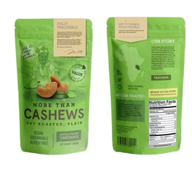 Bestselling Custom Food Grade Material Eight Sided sealed Zipper Tea Coffee Nut Plastic Food Packaging Bag