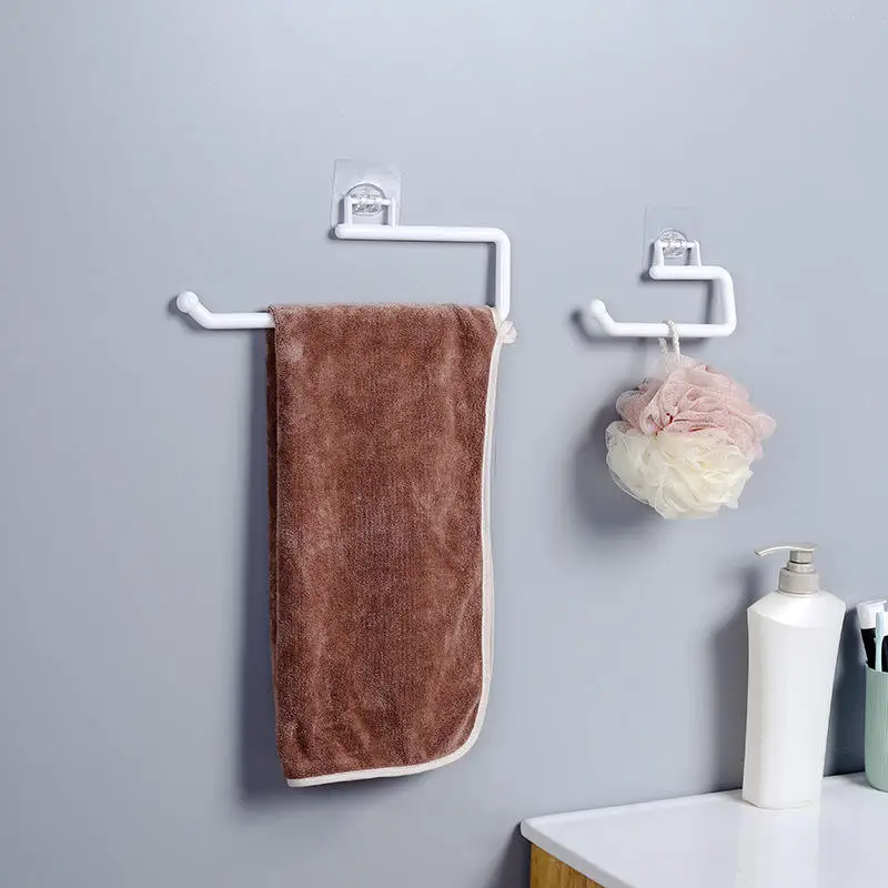 2023 Kitchen Tissue Holder Hanging Toilet Roll Paper Towel Holder Rack Kitchen Bathroom Cabinet Door Hook Holder Organizer