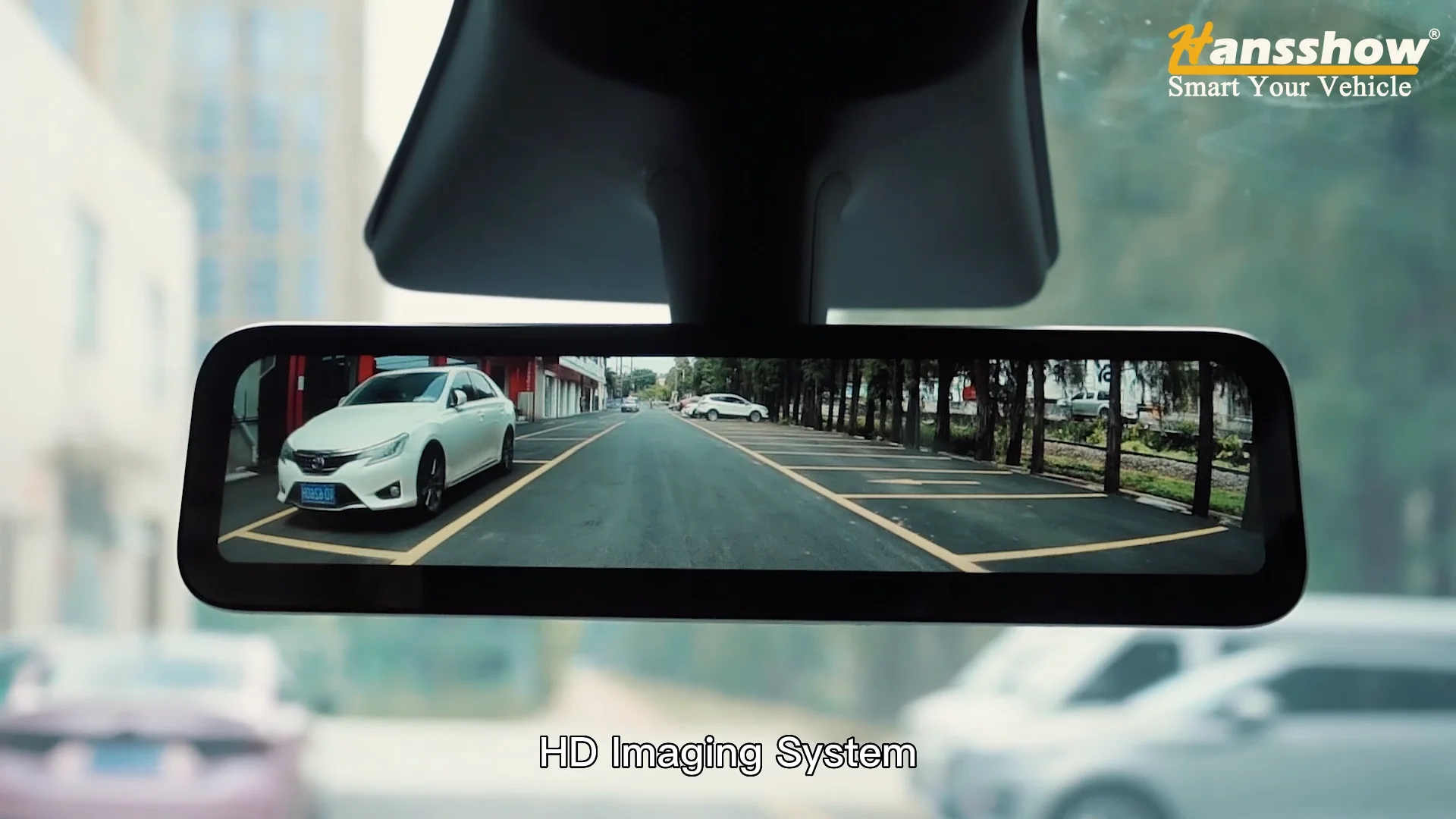 Hansshow Model 3 Y Streaming Media Auto Dimming Rearview Mirror For