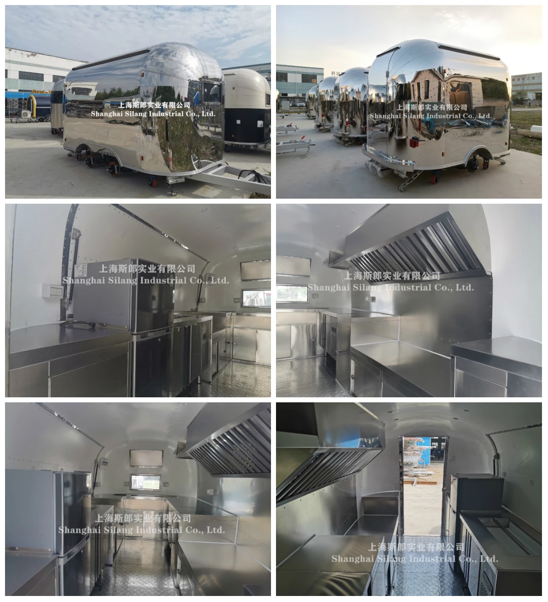 Pizza Trailer Vintage Mobile Kitchen Restaurant Hot Dog Vending Cart Beer Bar Airstream Food Truck supplier