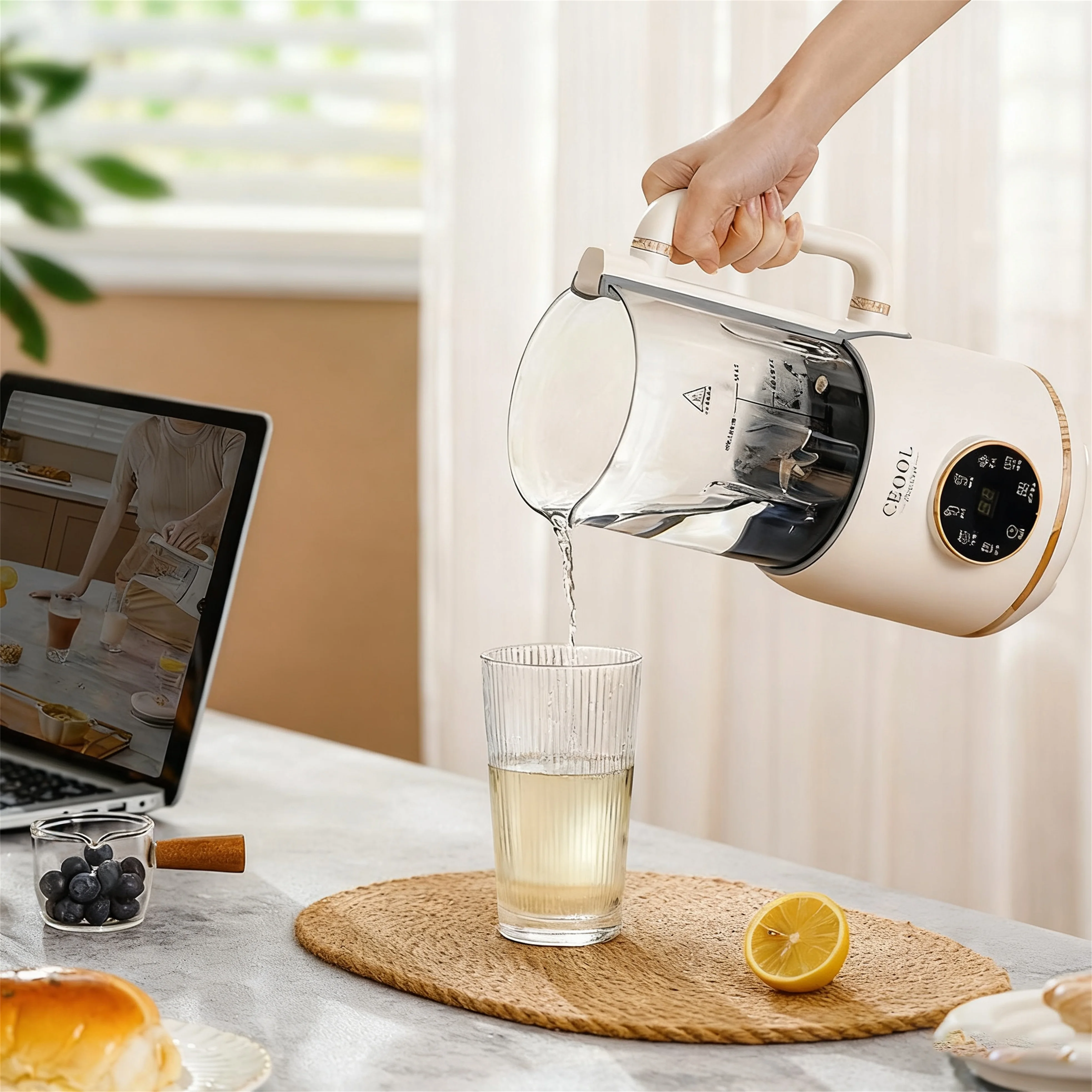 スムージーフルーツジューサー野菜食品ブレンダー加熱型大豆ミルク