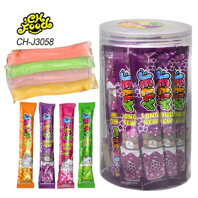Factory Custom Fruit Flavor Jelly Pudding Stick Sweet Candy Snack Food