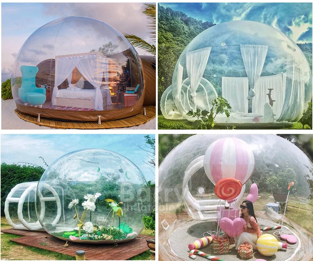 Party Rental Bubble Balloon House With Tunnel Inflatable Bubble