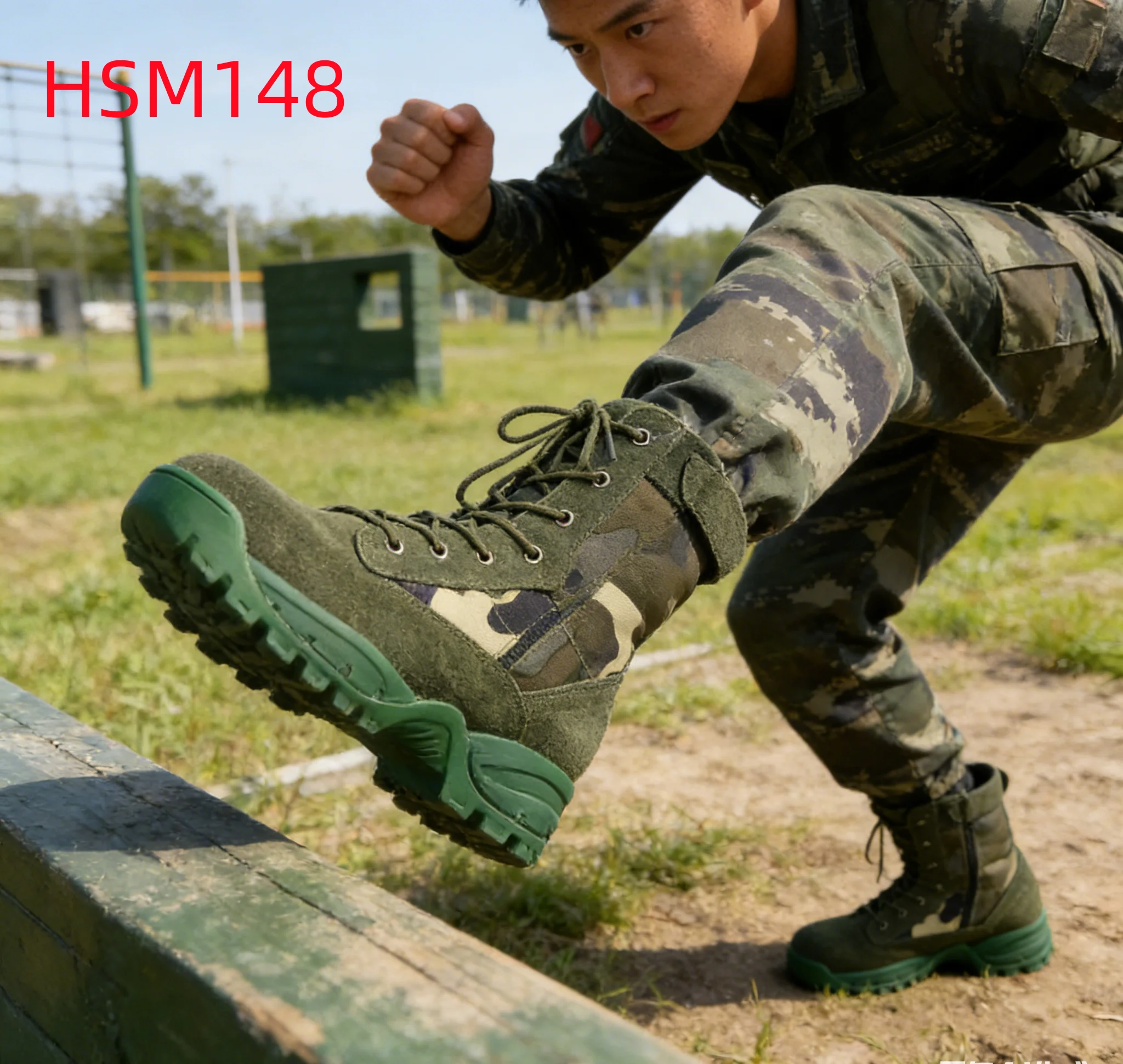 HY,Hill Crossing Anti-rip Suede Leather Green Jungle Boots Unique Style Strong Grip Vietnam Hunting Boots for Expedition HSM148