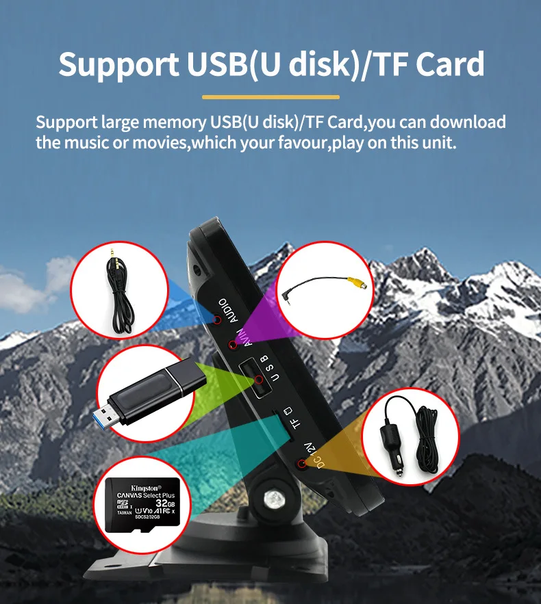Factory Universal Car DVD Player WiFi Link GPS Multiple Functions Simple Operate Reversing radar Car Dvd Player 7 Inch