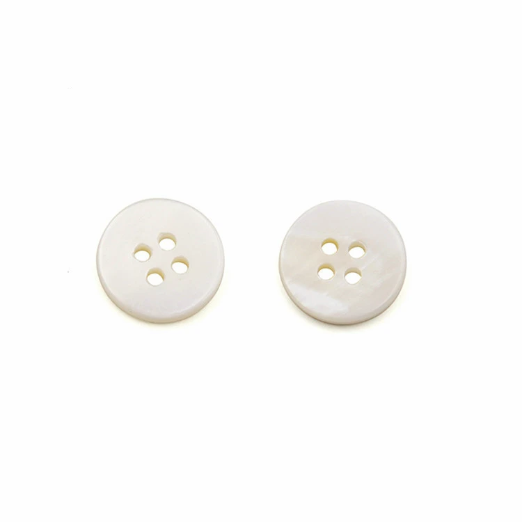Multi-Size 4-Holes Shell Mother of Pearl Mop Shirt Buttons with Sequins Eco-Friendly Decorative Features