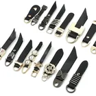 Leather Leather Wholesale PU Leather Black Belt Fashion Custom Sliders Zipper Puller For Bag Cloths