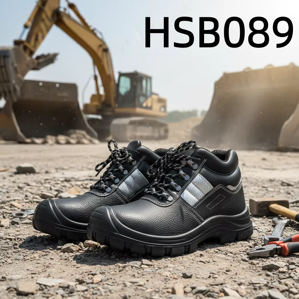 YWX, Raktári dolgozók számára készült reflektáló sávos biztonsági cipők, építőipari munkákhoz, alacsony ár, ütés- és szúrásálló, fekete munkacipők HSB089