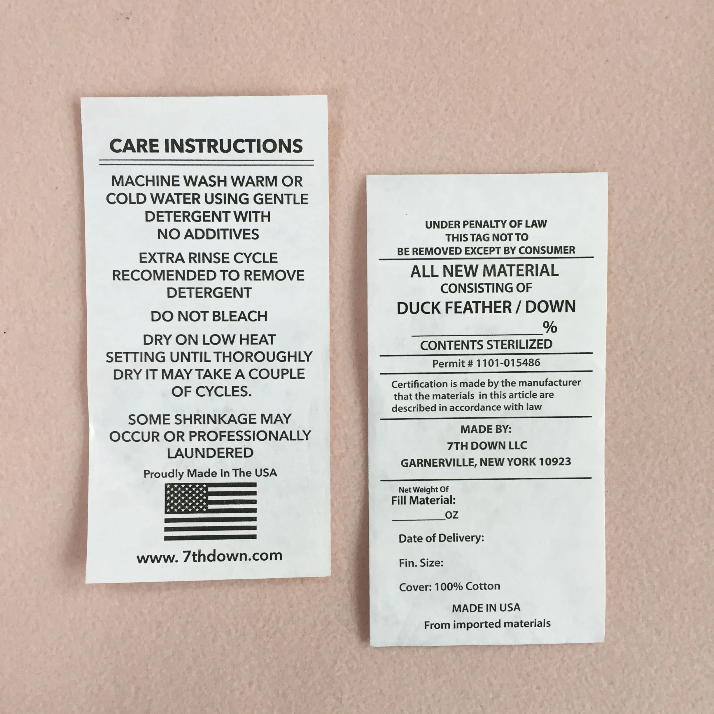 Customised Printing Design Garment Label Tag Washing Care Tyvek Clothing Label