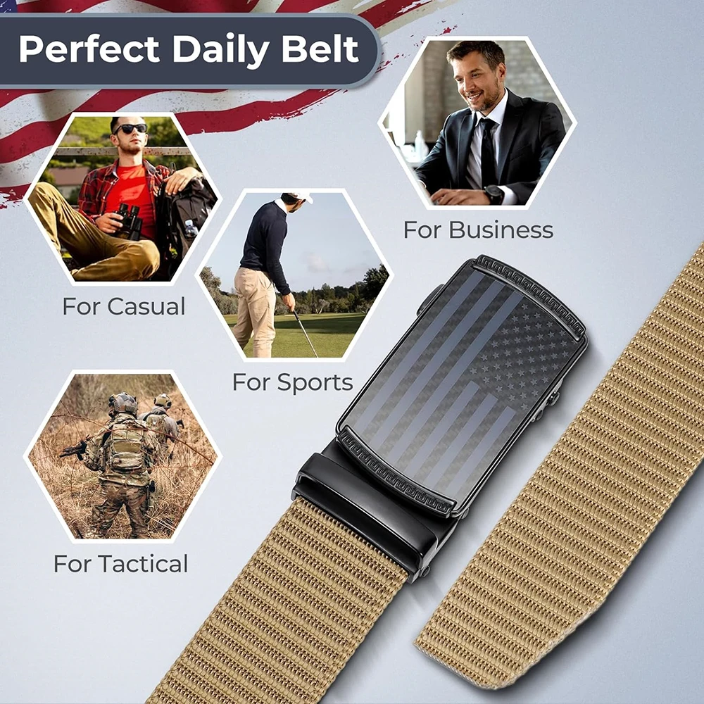 Fashionable Breathable Durable Adjustable Training Multifunctional Tactical Belt Men Nylon Ratchet Belts