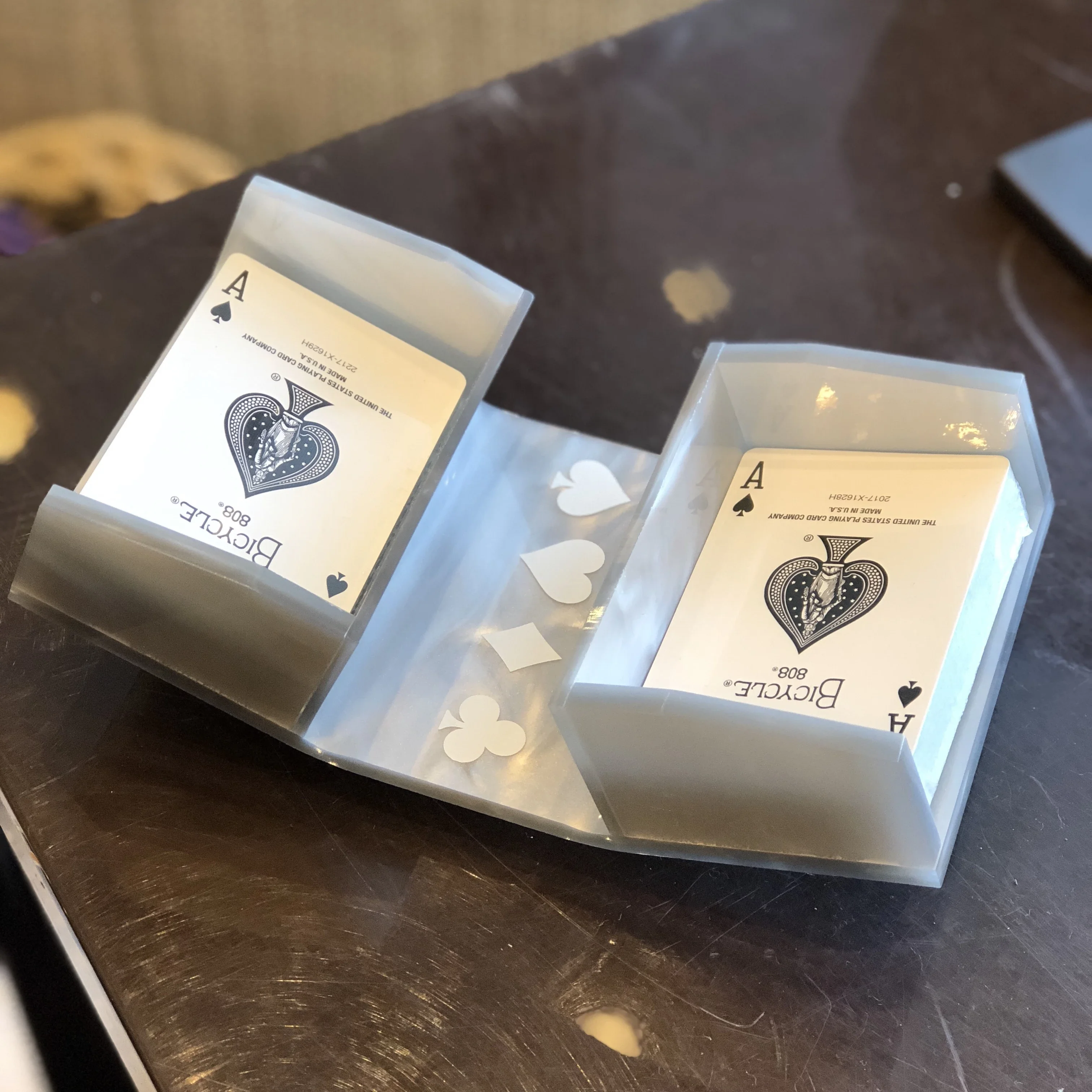 Акриловый Спиннер Canasta, лоток для игральных карт, коробка для хранения игровых карт