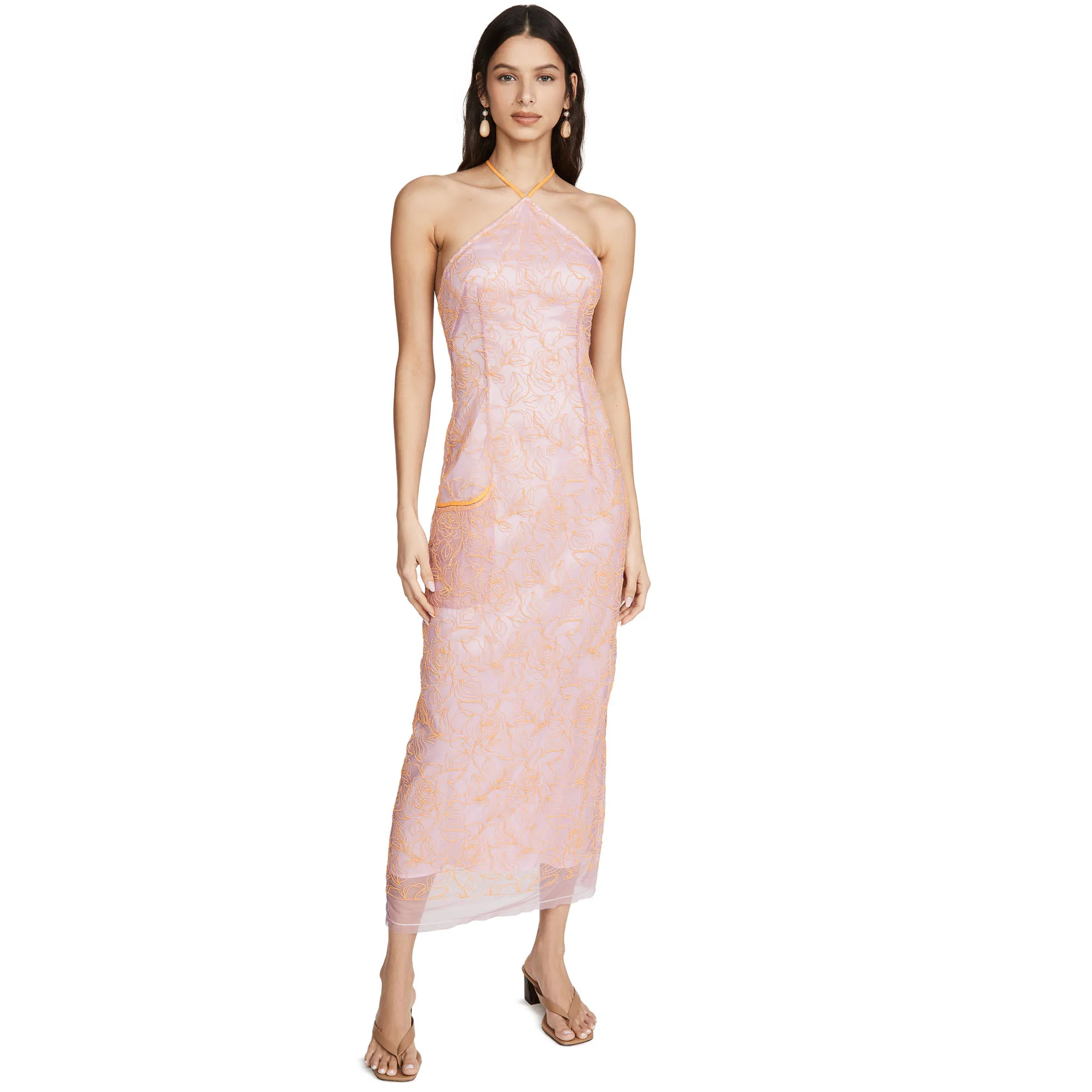 hot style fashion back cross sexy halter print dress in 2020 of