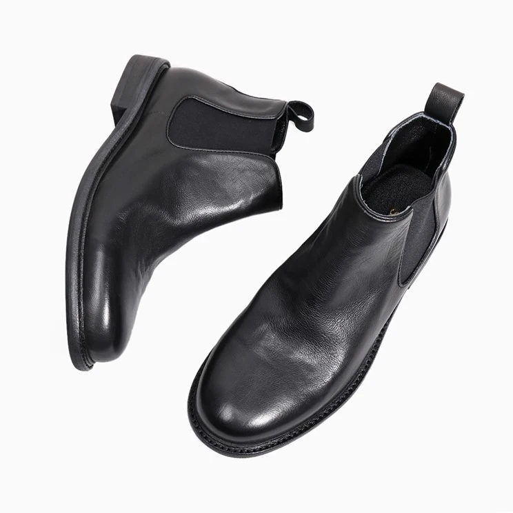 Мужские классические кожаные ботинки челси, черные повседневные ботильоны из мягкой кожи в английском ретро стиле, Осень-зима 2019