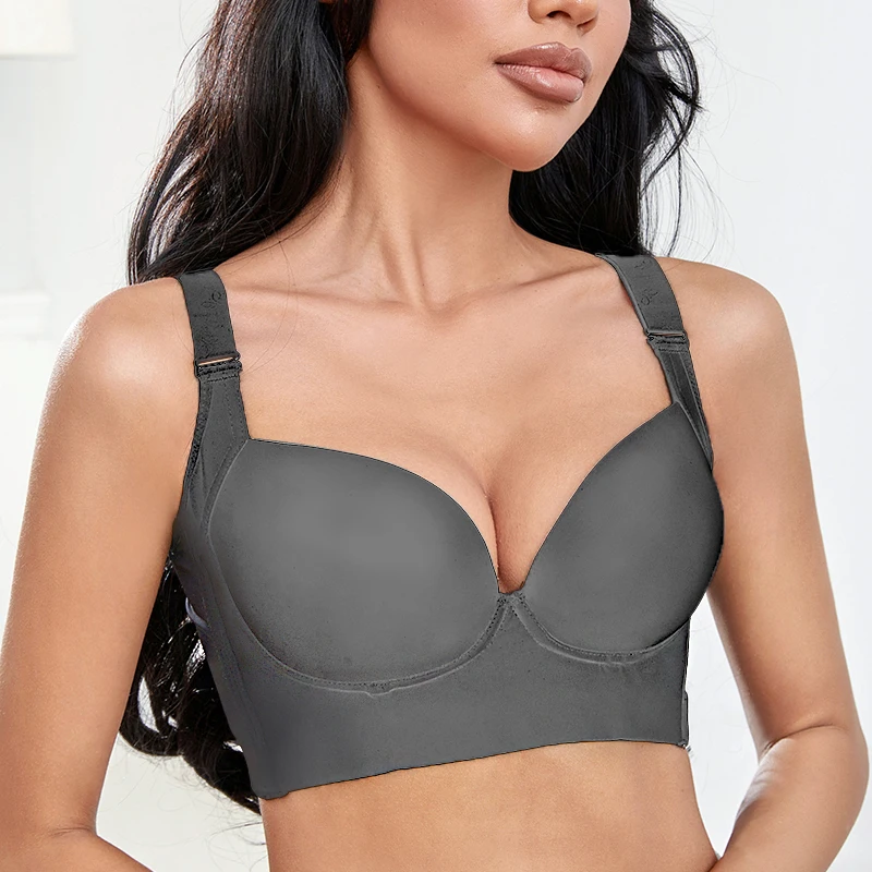 Extra Firm High Compression Full Cup Push Up Bra back support