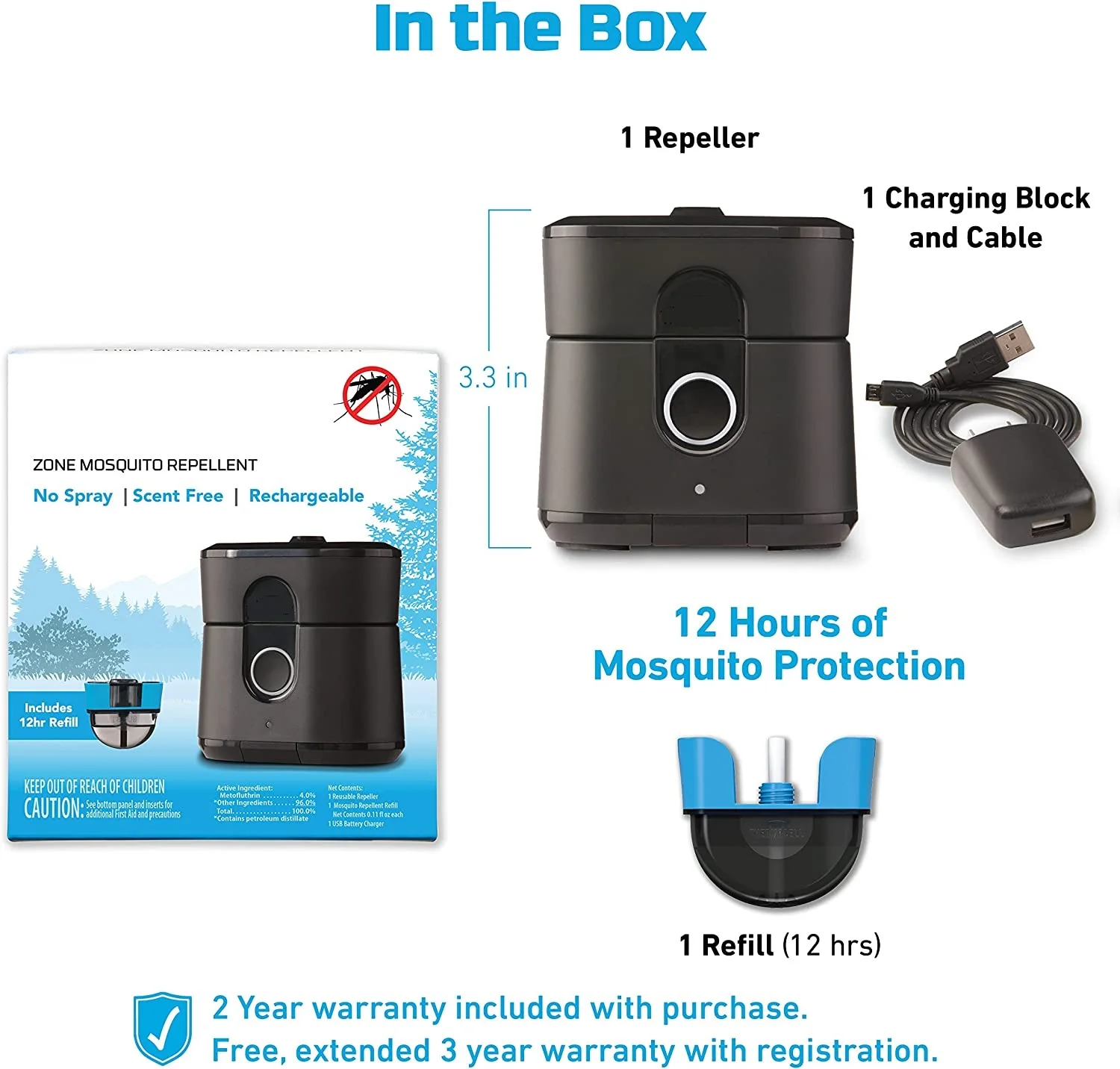 Portable Mosquito Repeller Rechargeable Mosquito Repellent Suitable For