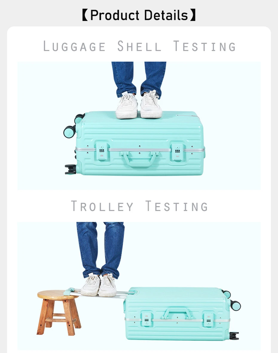 Customized Carry On Luggage Travel Bags Aluminum Luggage Suitcase Luggage Sets 3 Piece Trolley