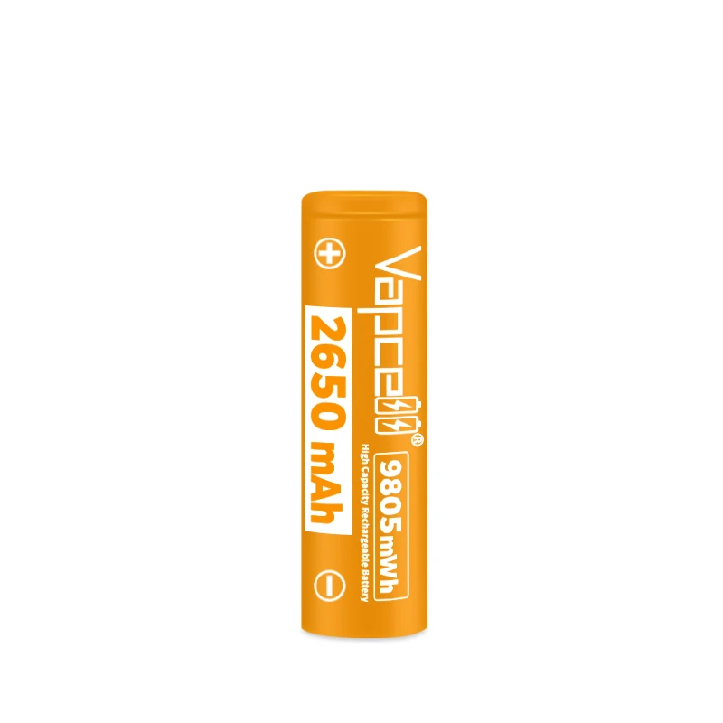 Flat top 18650 Flashlight Battery INR18650 2650mAh 3.6V 10A Rechargeable  18650 Batteries