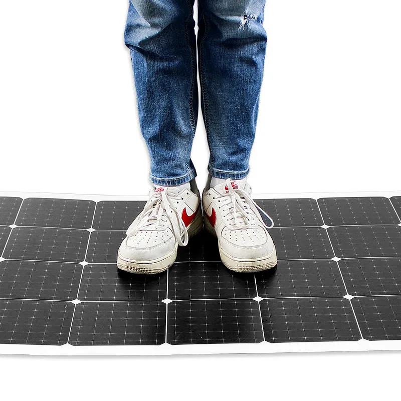 100 Watts Flexible Solar Panels Thin Light Design Solar Cell Roll Up