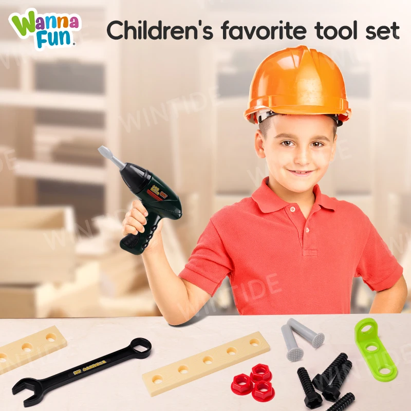 Hot Selling Tool Set Tool Box & Electronic Toy Drill Pretend Play Kids Construction Kits Kids Toddler Boy Toys