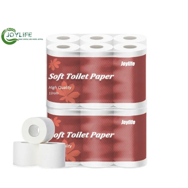 Toilet Tissue Virgin Wood Pulp 12 Rolls Hot Selling Mini Jumbo Roll Toilet Tissue/papel Higienico Familia/bumf/toilettenpapier