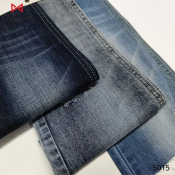 Factory low cost 12 slub high stretch fadeless denim fabric denim clothing fabric cloth for jeans