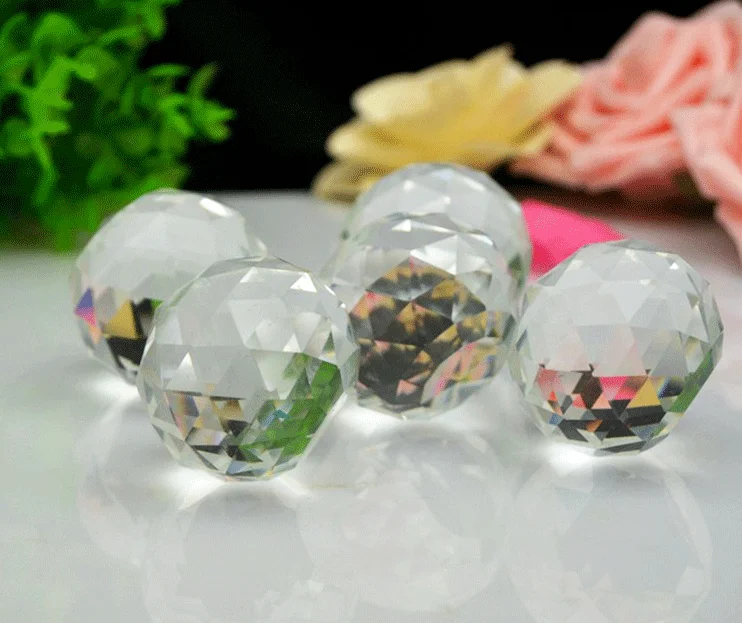 Diamond Cut Crystal Glass Ball with Flat Bottom MH-12889