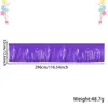 Pancarta violeta fluorescente de 30*300 cm.
