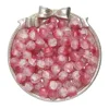 Cuentas de vidrio esmerilado de 10 mm - blanco rosado
