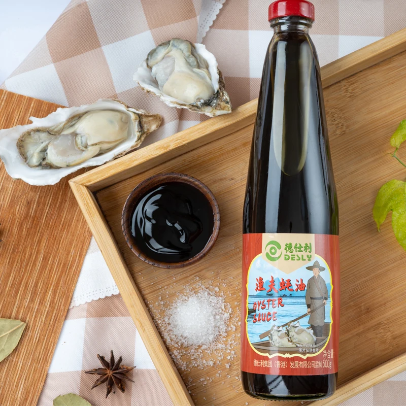 500 g DESLY Premium Fisher Natural Oyster Sauce Chinese Oyster Sauce for Cooking Recipes OEM with Factory Price