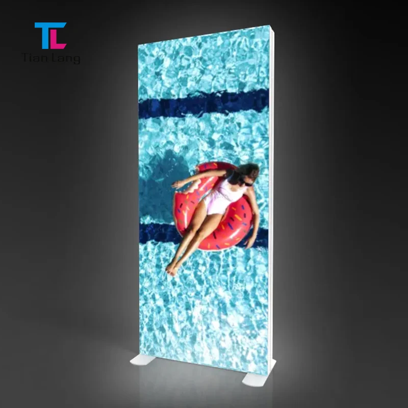 TianLang Podle Požadavku Propagační Reklamní Přenosná Uv Tisk Znak Backlit Seg Led Light Box Beze Rámu Tkaninová Easy Seg Lightbox