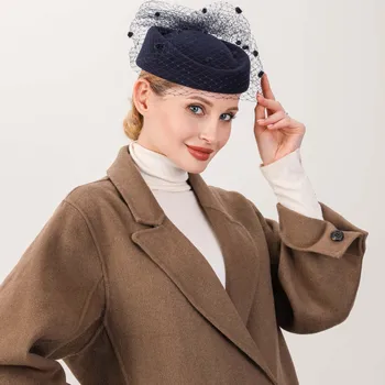 Fashion Small Top Hats for Women Elegant Millinery Beret  display picture 2