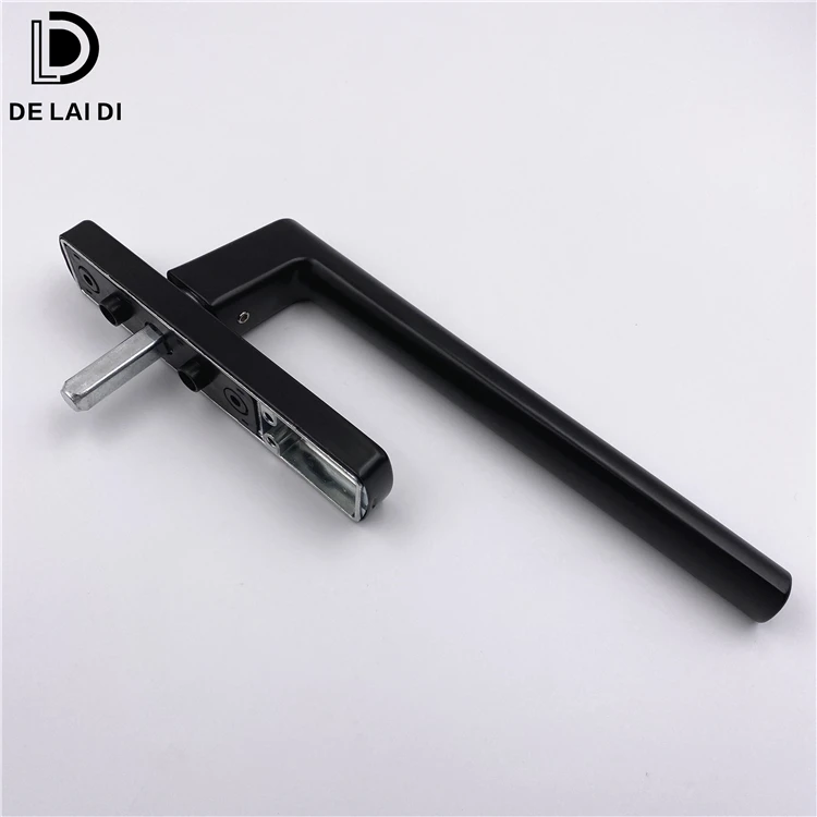 Surface Mounted Aluminum Sliding Door Handle And Lock With Body Slider