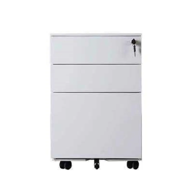 Steel and Tempered Glass Office Cabinet with 4 Door and 3 Adjustable shelves