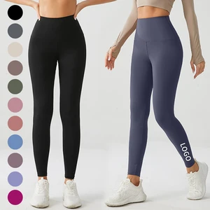 Workout Butt Lifting Seamed Leggings Fitness High Waist Sport Yoga Pants Solid Color Gym Lightweight Yoga Leggings