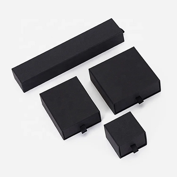 black cardboard packaging jewelry BOX custom logo wholesale gift boxes manufacturers