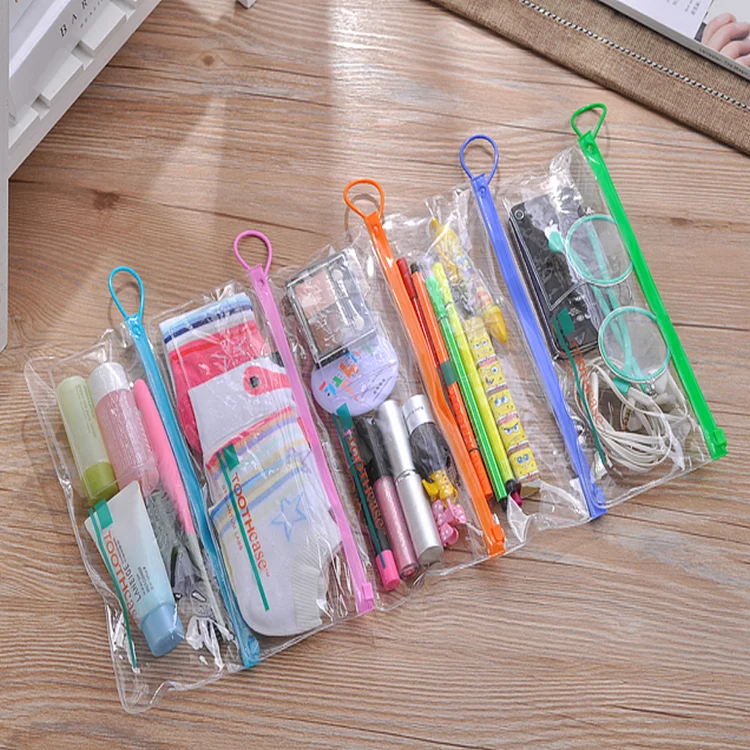 Clear PVC Toothpaste Case Portable PVC Plastic Ziplock Toothbrush Bag