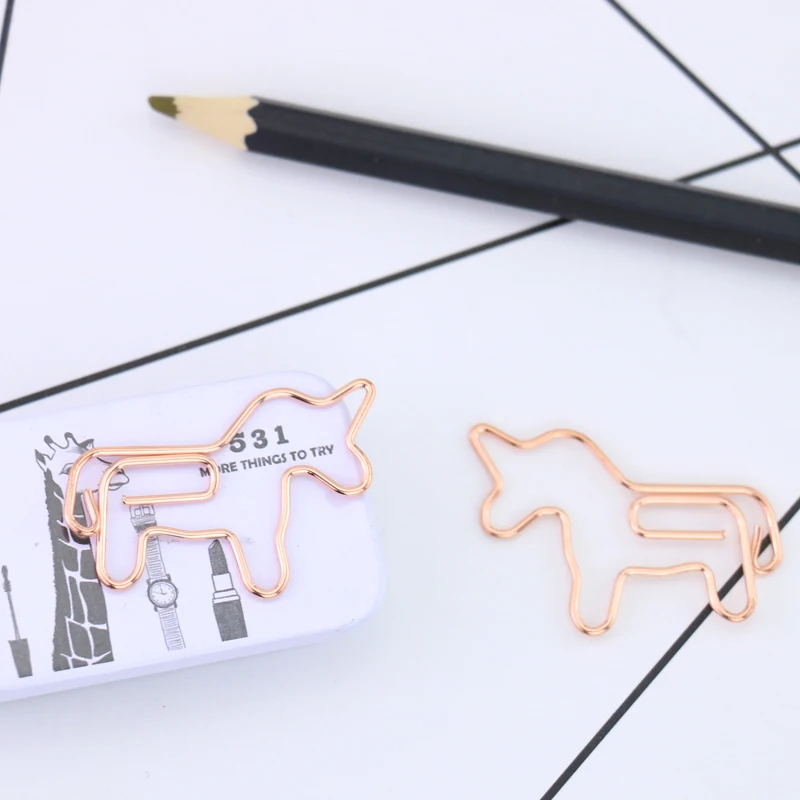 Пони розовое золото зажим для бумаги Закладка Рекламные ювелирные изделия детей