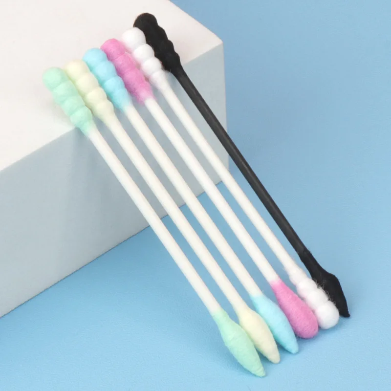 100pcs/lot Makeup Cotton Swabs Double Head Micro Wood Brushes Eyelash Extension Glue Removing