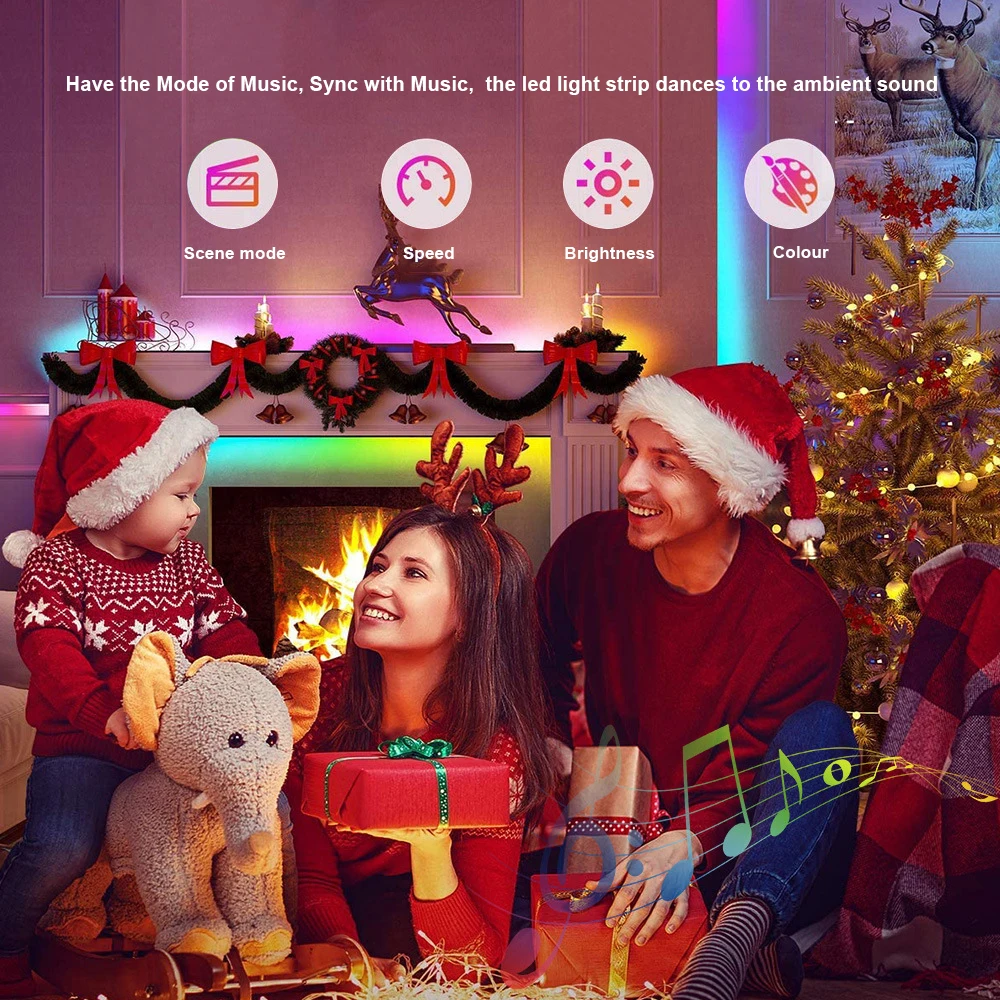 Dream Colour Changing 40Key Blue Tooth Smart App Control Sync with Music RGB LED Strip Light for TV Home Party